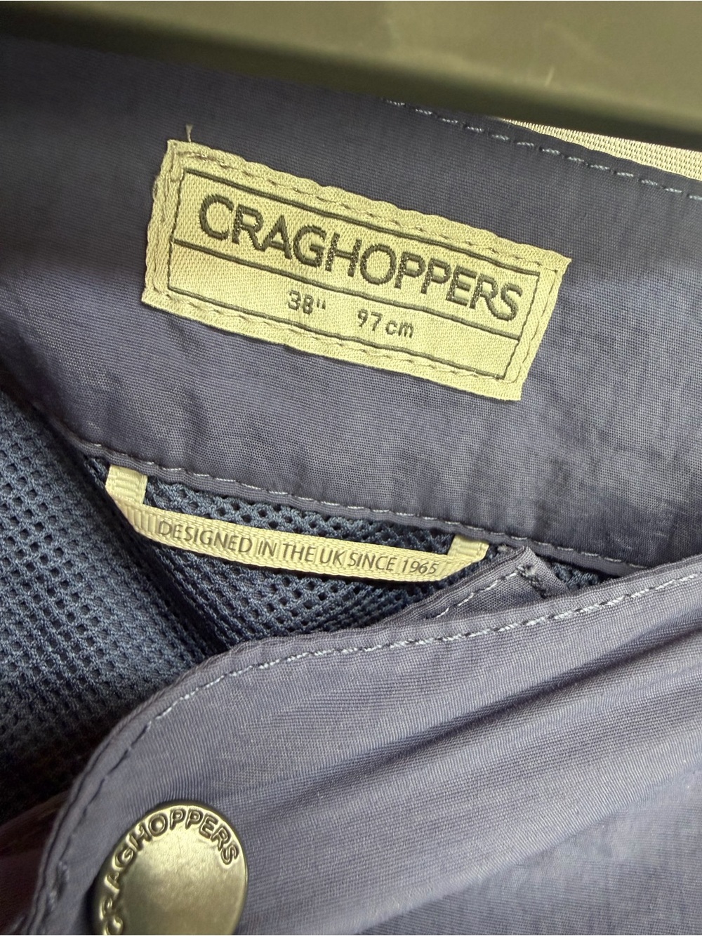 Craghoppers Kiwi Pro Shorts Swim Utility British Made Blue Stone Pockets 38 - Picture 4 of 9